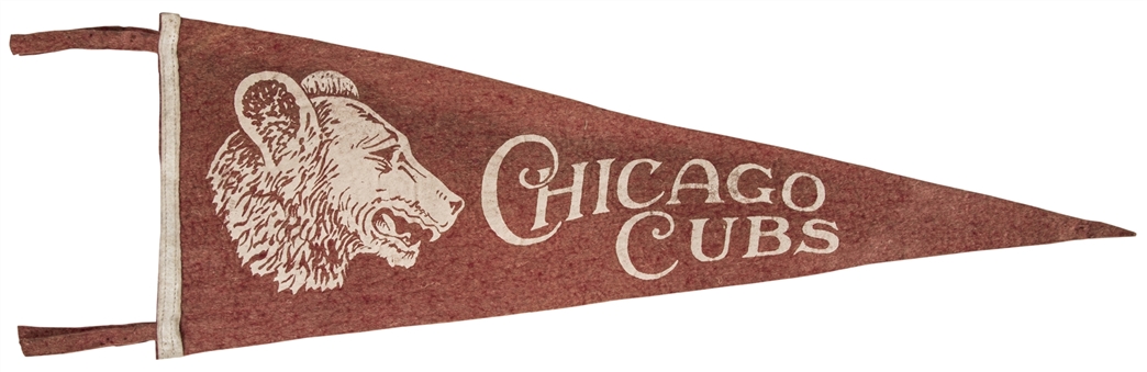 1920s Era Vintage Rare Style Chicago Cubs Pennant 